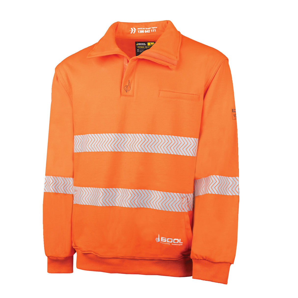 BW1350T1-PPE2 FR Water Repellent Fleece Jumper with Segmented FR Reflective Tape