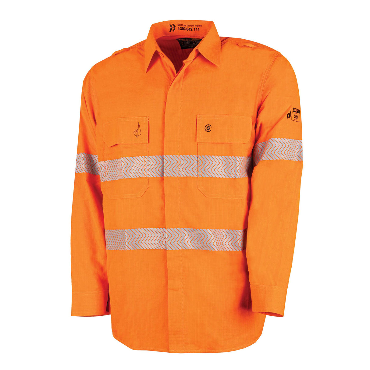 BW1505T1-Ultra-lightweight PPE1 FR Shirt with Segmented FR Reflective Tape