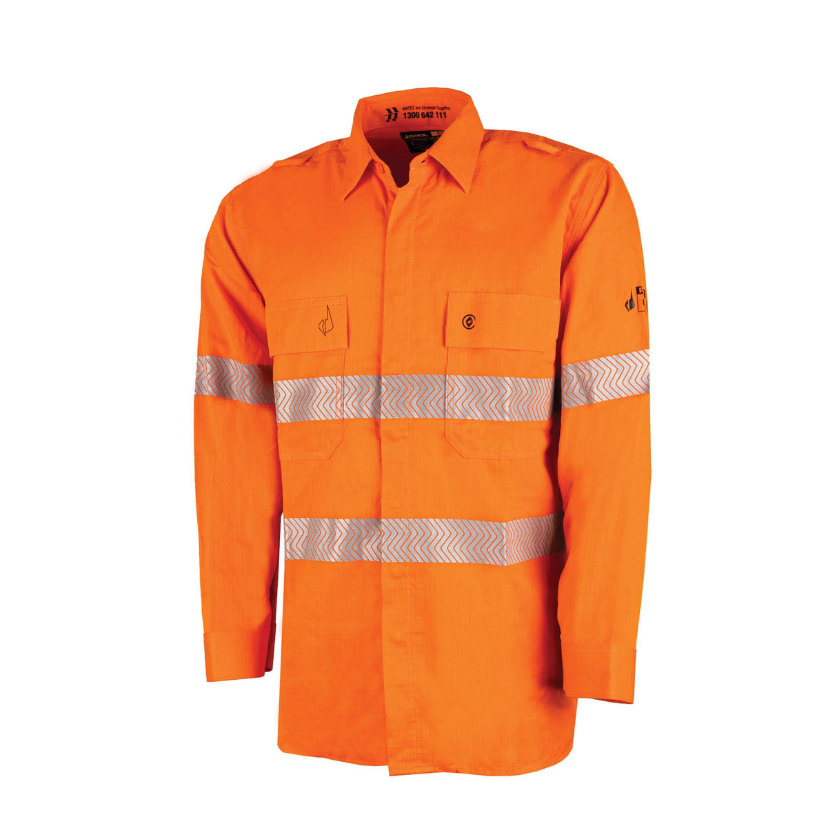 BW1595T1-Ultra-lightweight PPE2 FR Shirt with Segmented FR Reflective Tape