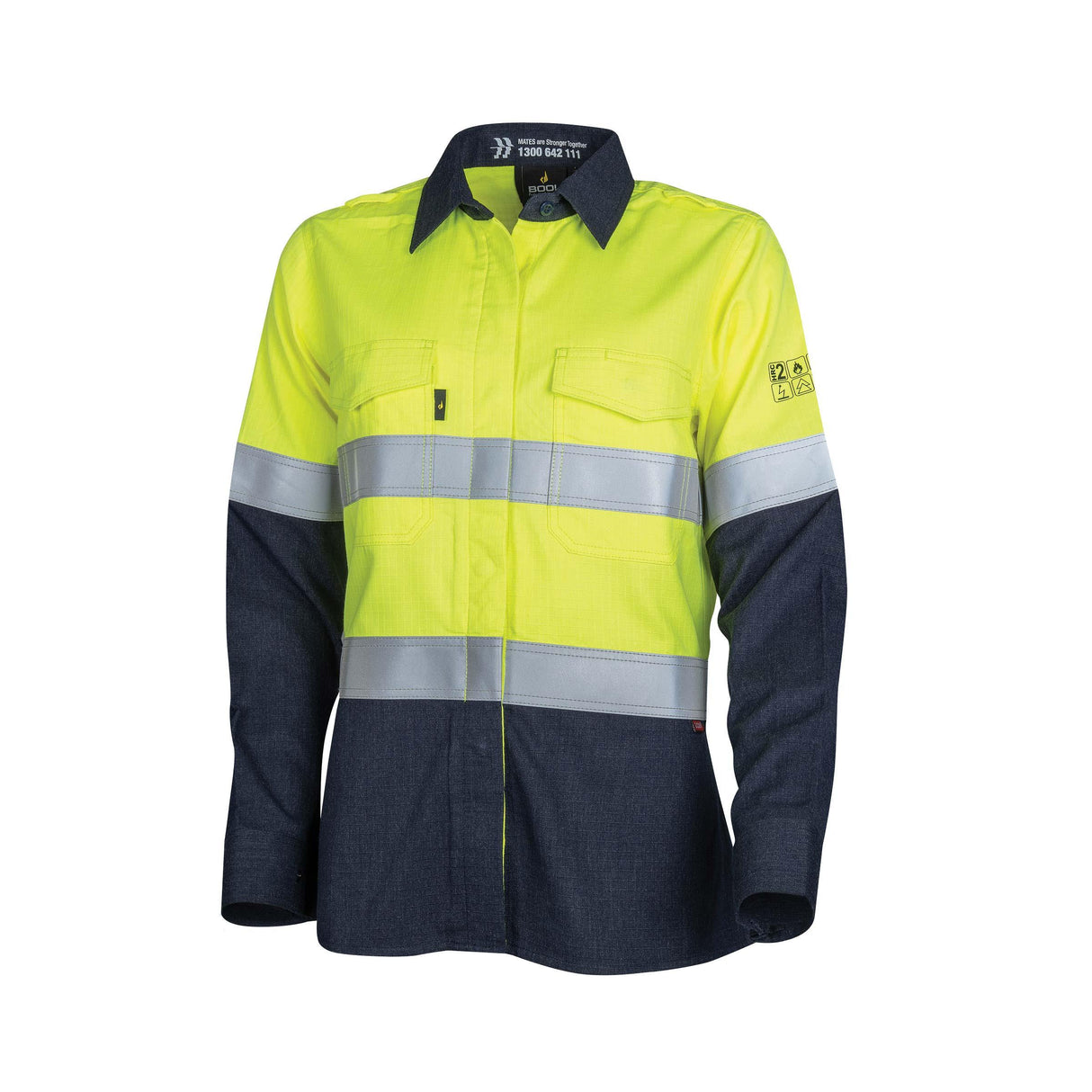 BWW2590T1-Womens Lightweight PPE2 FR Shirt with Loxy Reflective Tape