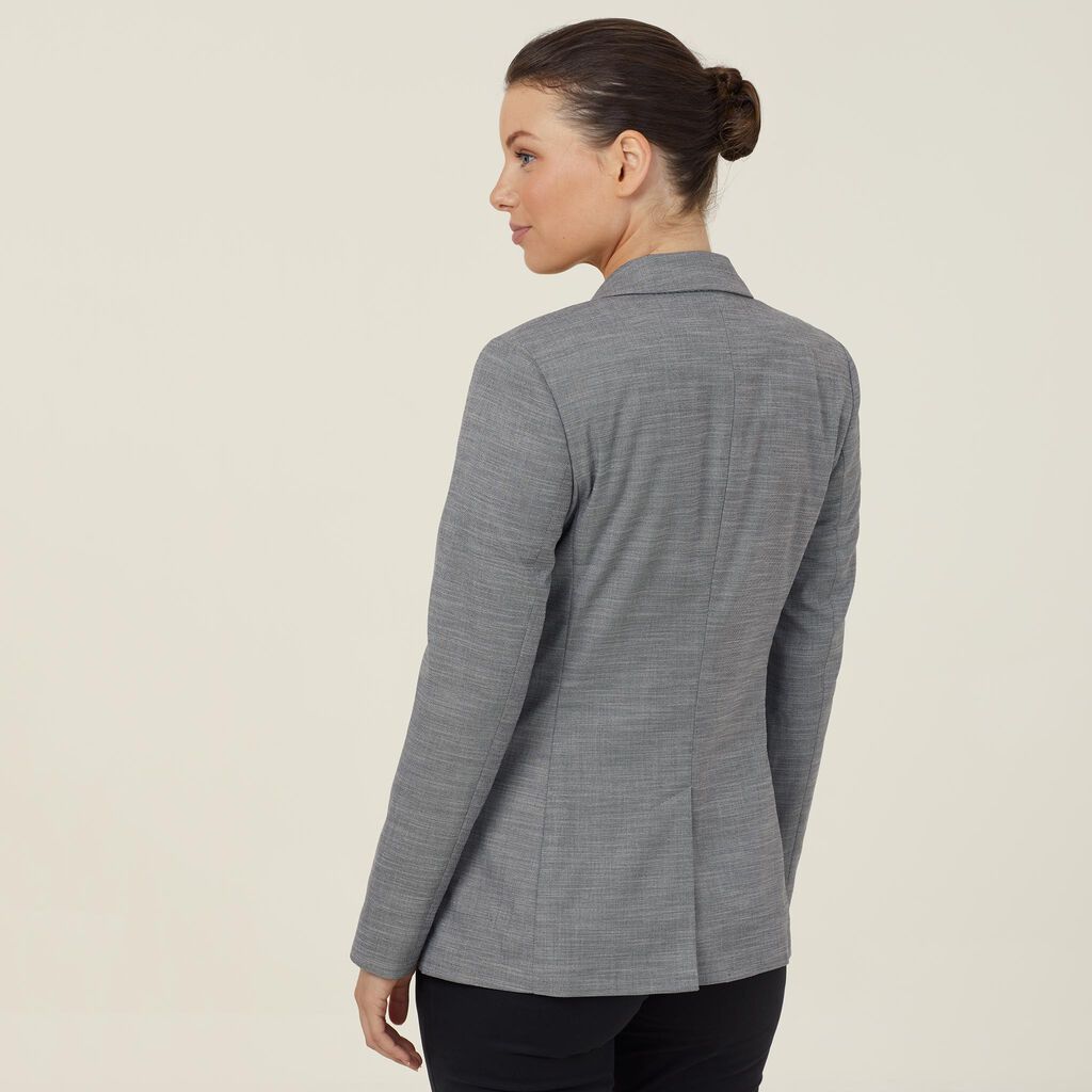 WOMEN'S LINEN LOOK HALF-LINED JACKET