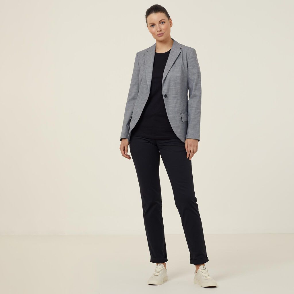 WOMEN'S LINEN LOOK HALF-LINED JACKET