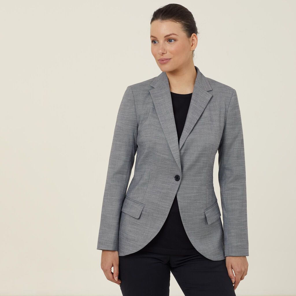 WOMEN'S LINEN LOOK HALF-LINED JACKET