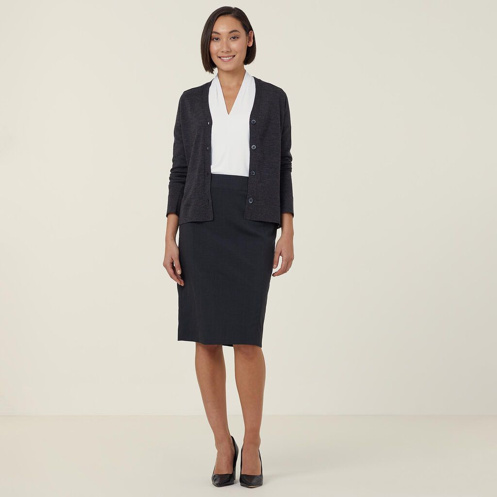 MERINO WOOL V-NECK CARDIGAN