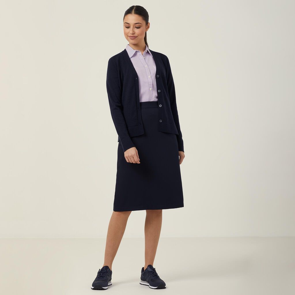 MERINO WOOL V-NECK CARDIGAN