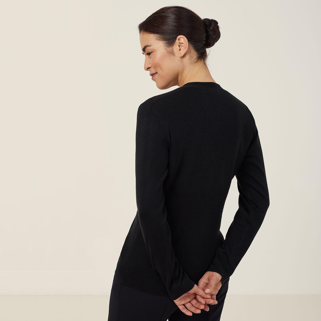 ACRYLIC BUTTON FRONT CARDIGAN