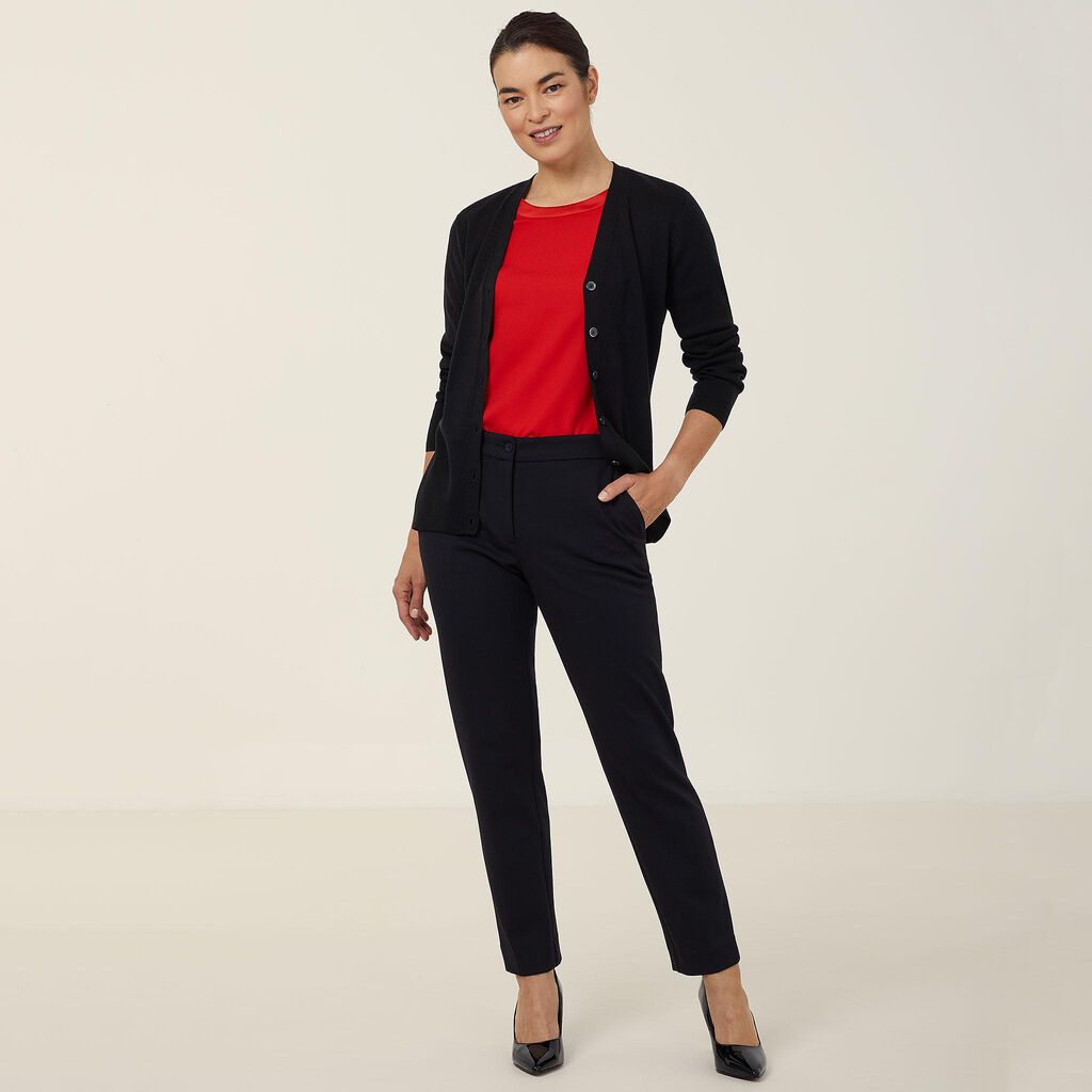 ACRYLIC BUTTON FRONT CARDIGAN