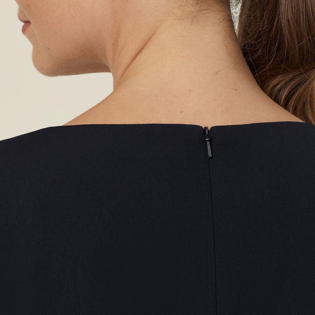 CREPE STRETCH SHORT SLEEVE DRESS