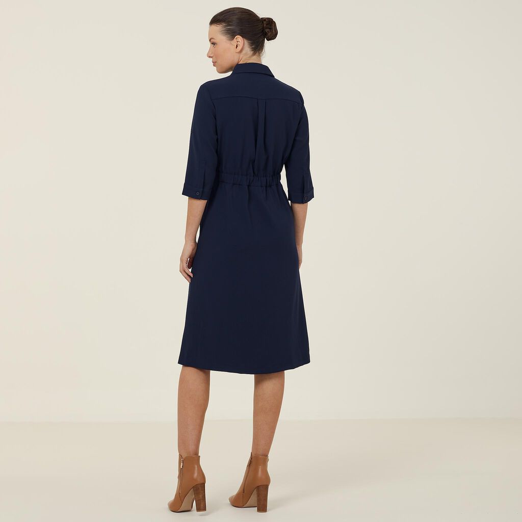 HEAVY STRETCH GEORGETTE SHIRT DRESS