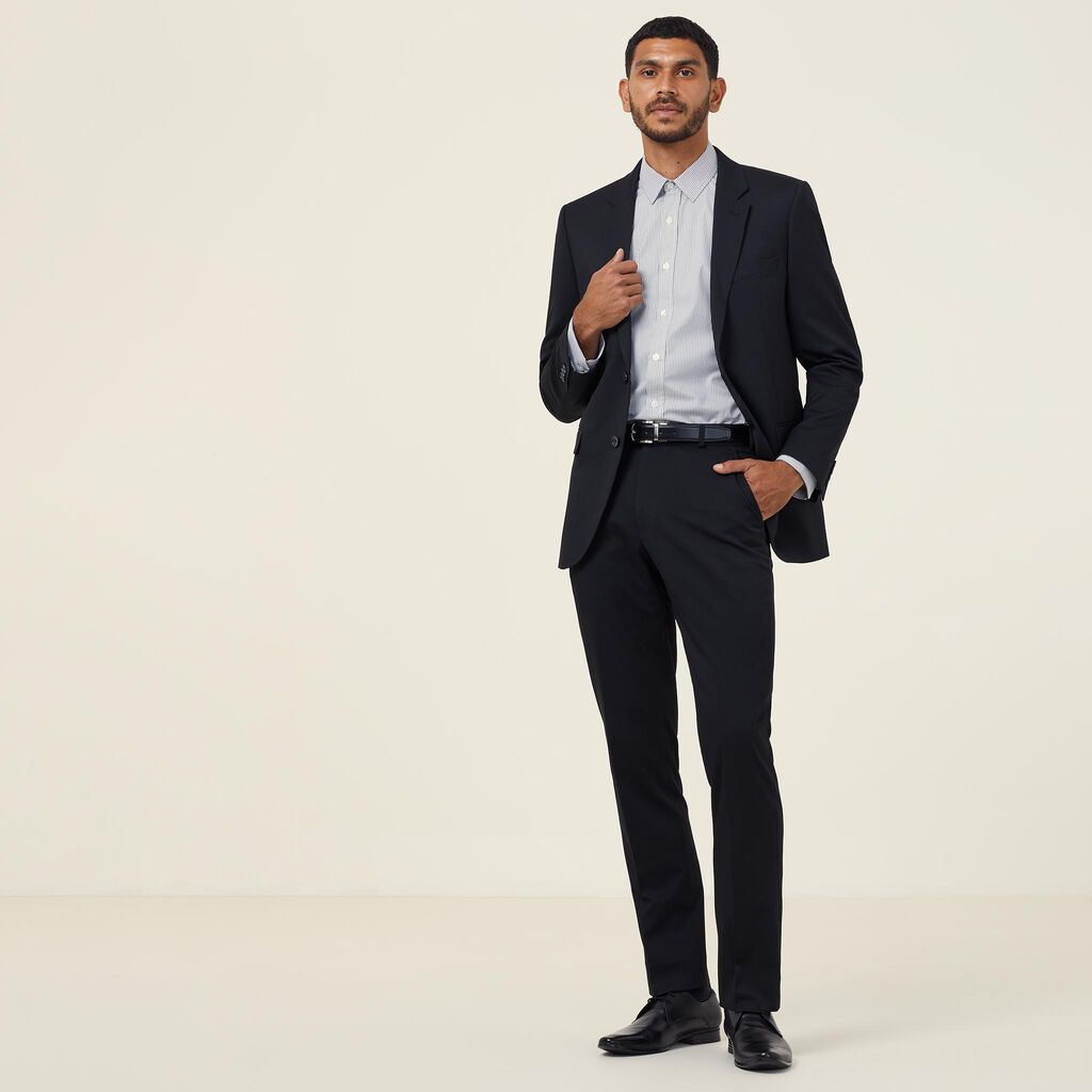 POLY VISCOSE STRETCH TWILL 2 BUTTON JACKET