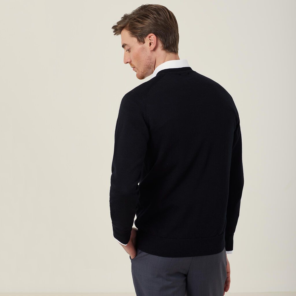 MERINO WOOL V-NECK SWEATER