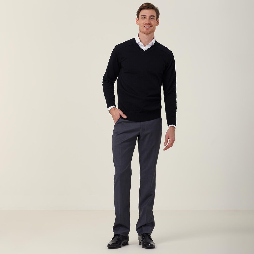 MERINO WOOL V-NECK SWEATER