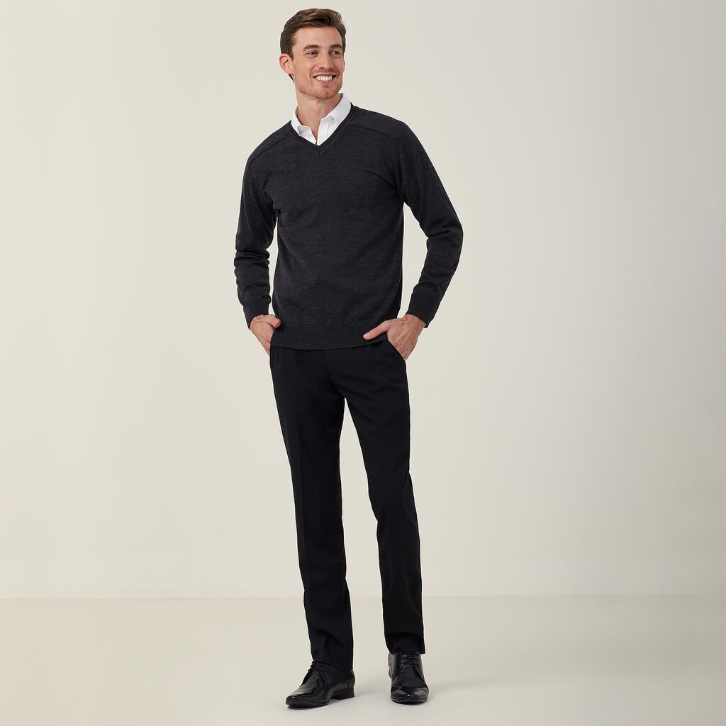 MERINO WOOL V-NECK SWEATER