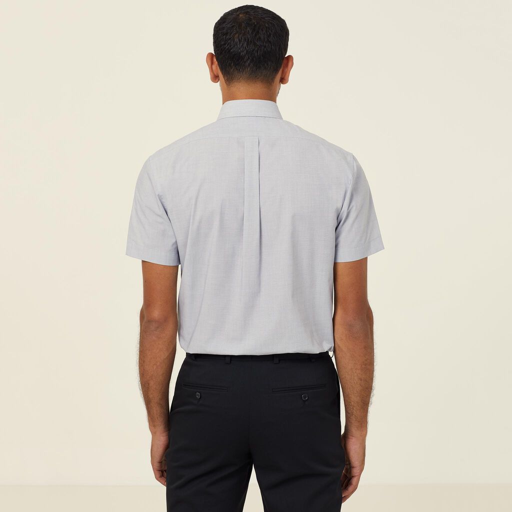 MEN'S POLY COTTON END ON END-SHORT SLEEVE SHIRT