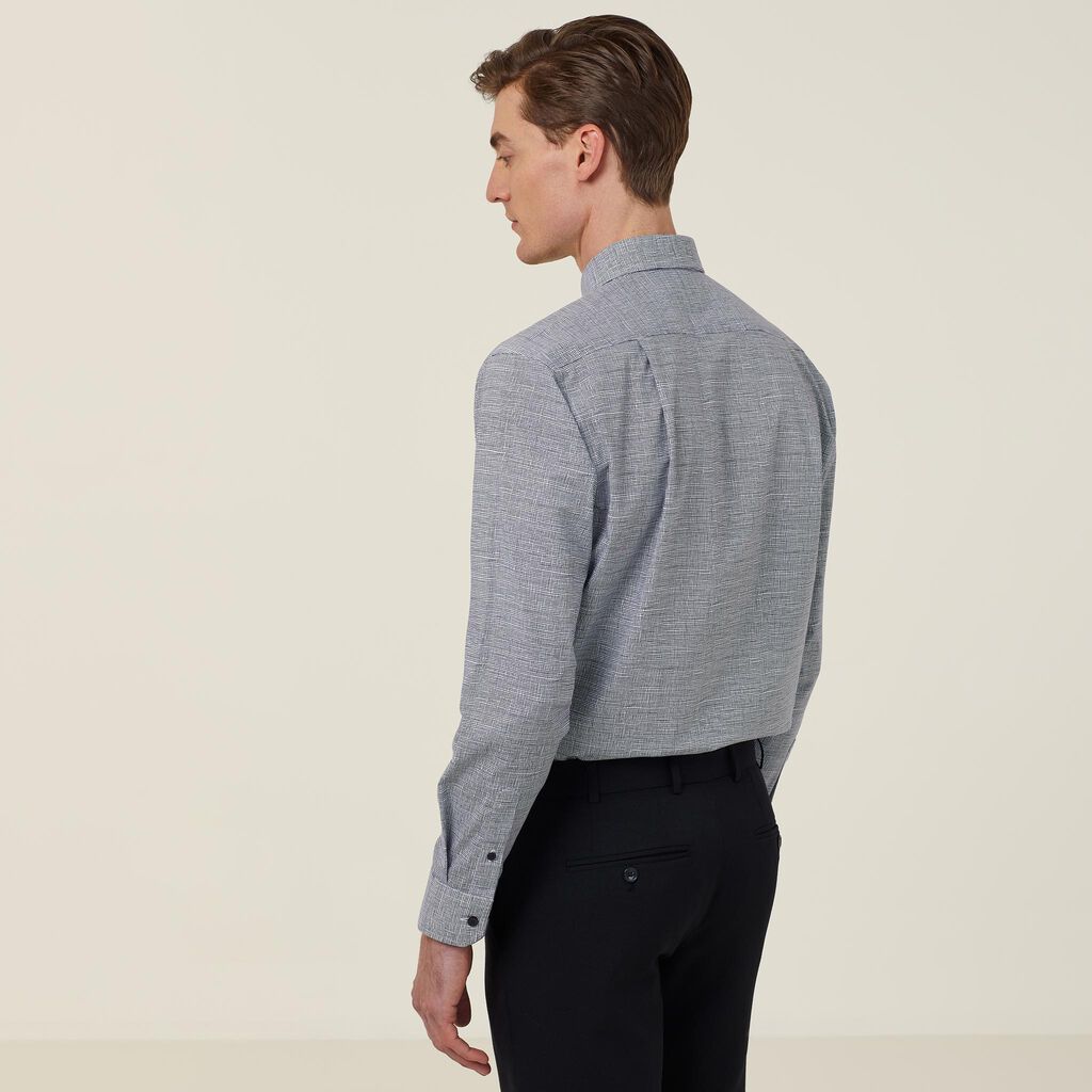 AVIGNON ABSTRACT PRINT STRETCH LONG SLEEVE SHIRT