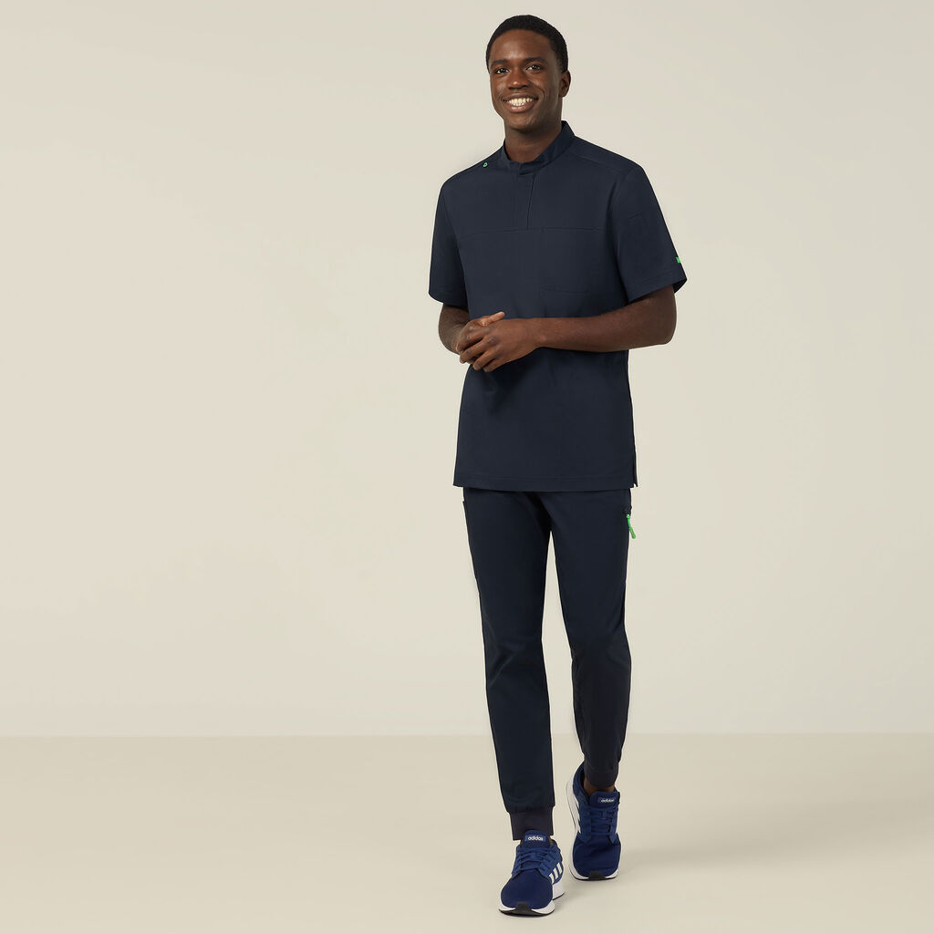 NEXT-GEN ANTIBACTERIAL ACTIVE DOHERTY MANDARIN COLLAR SCRUB TOP