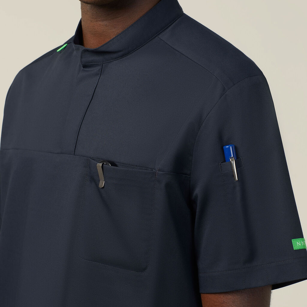 NEXT-GEN ANTIBACTERIAL ACTIVE DOHERTY MANDARIN COLLAR SCRUB TOP