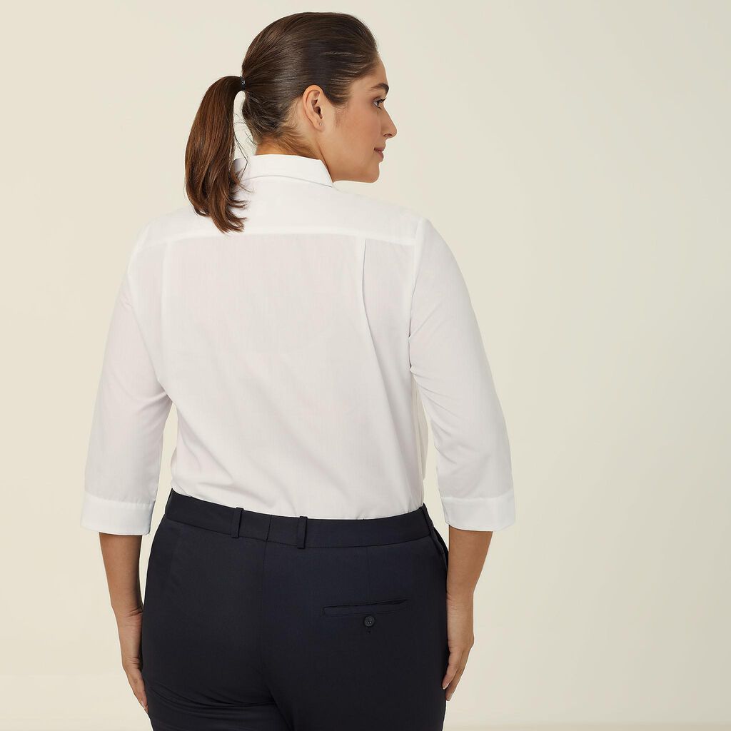 POPLIN 3/4 SLEEVE SHIRT