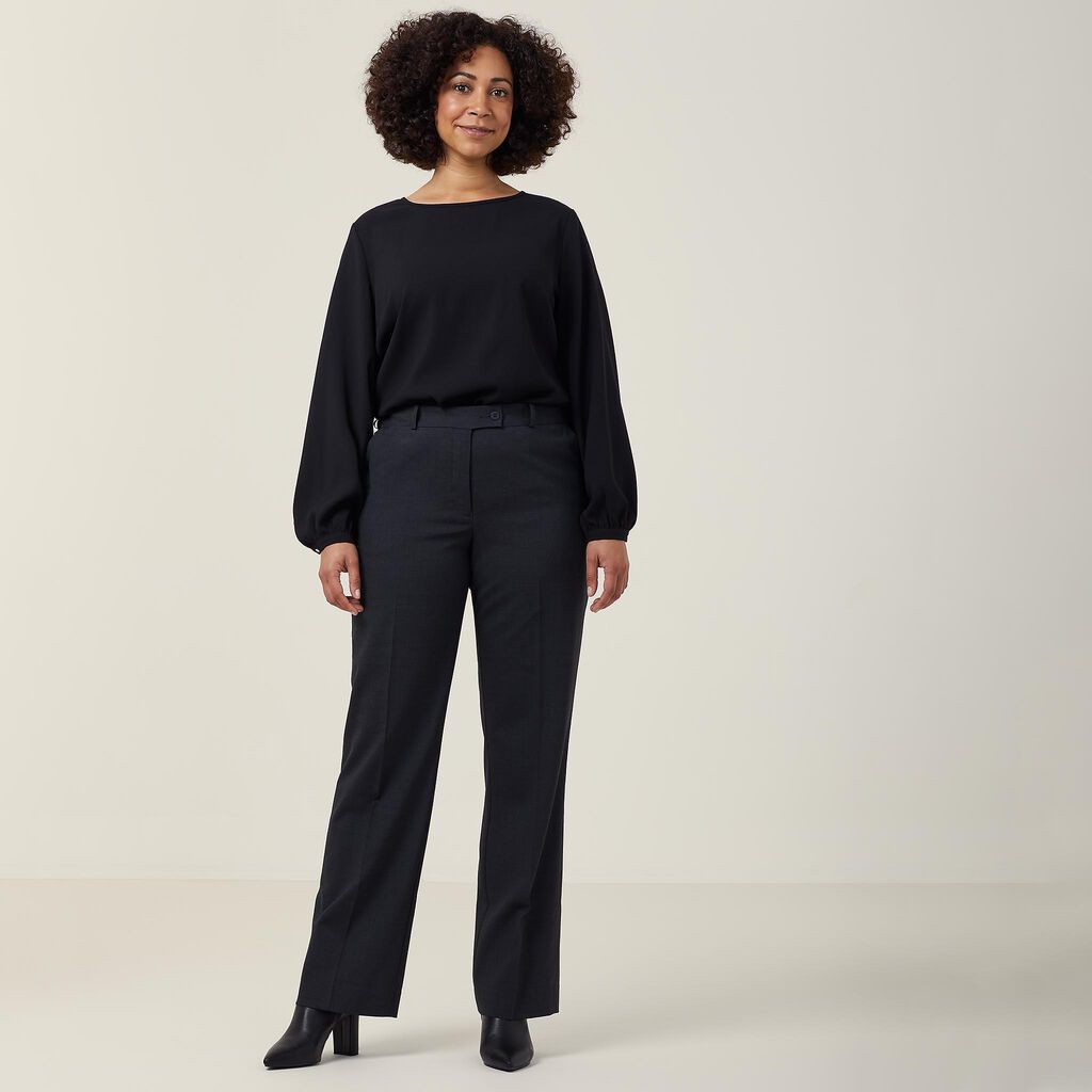 HEAVY STRETCH GEORGETTE LONG SLEEVE BLOUSE