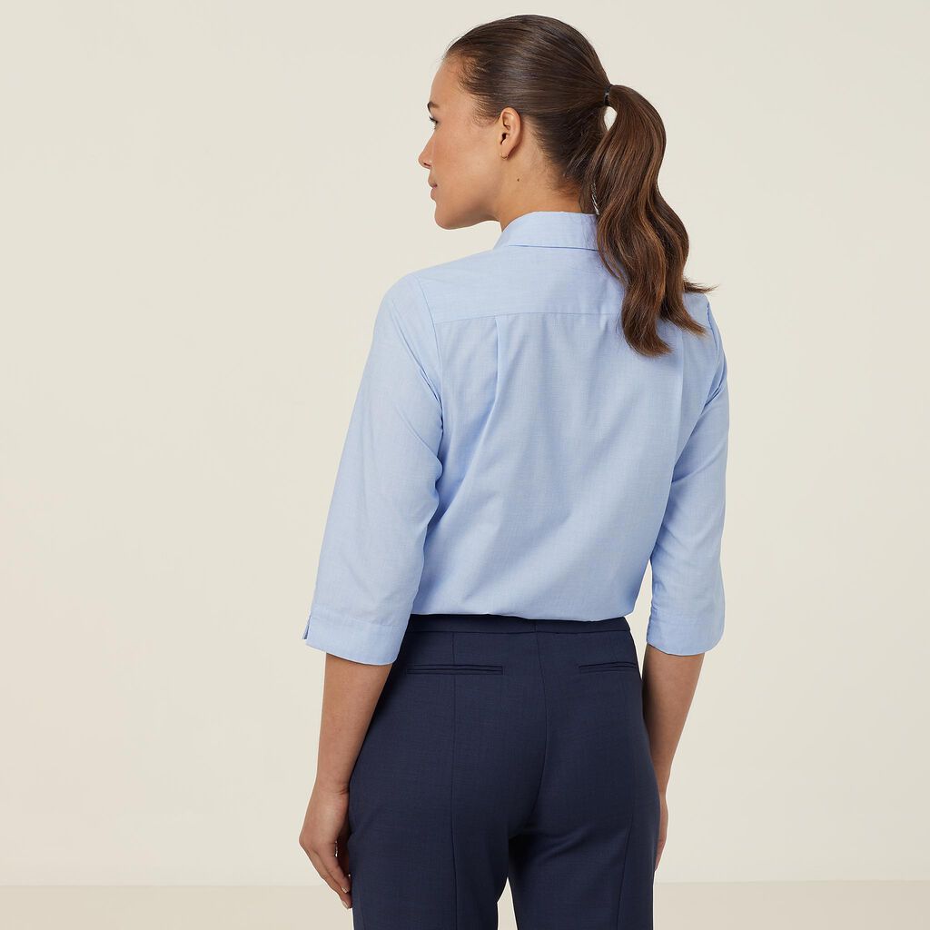 POLY COTTON END ON END 3/4 SLEEVE SHIRT