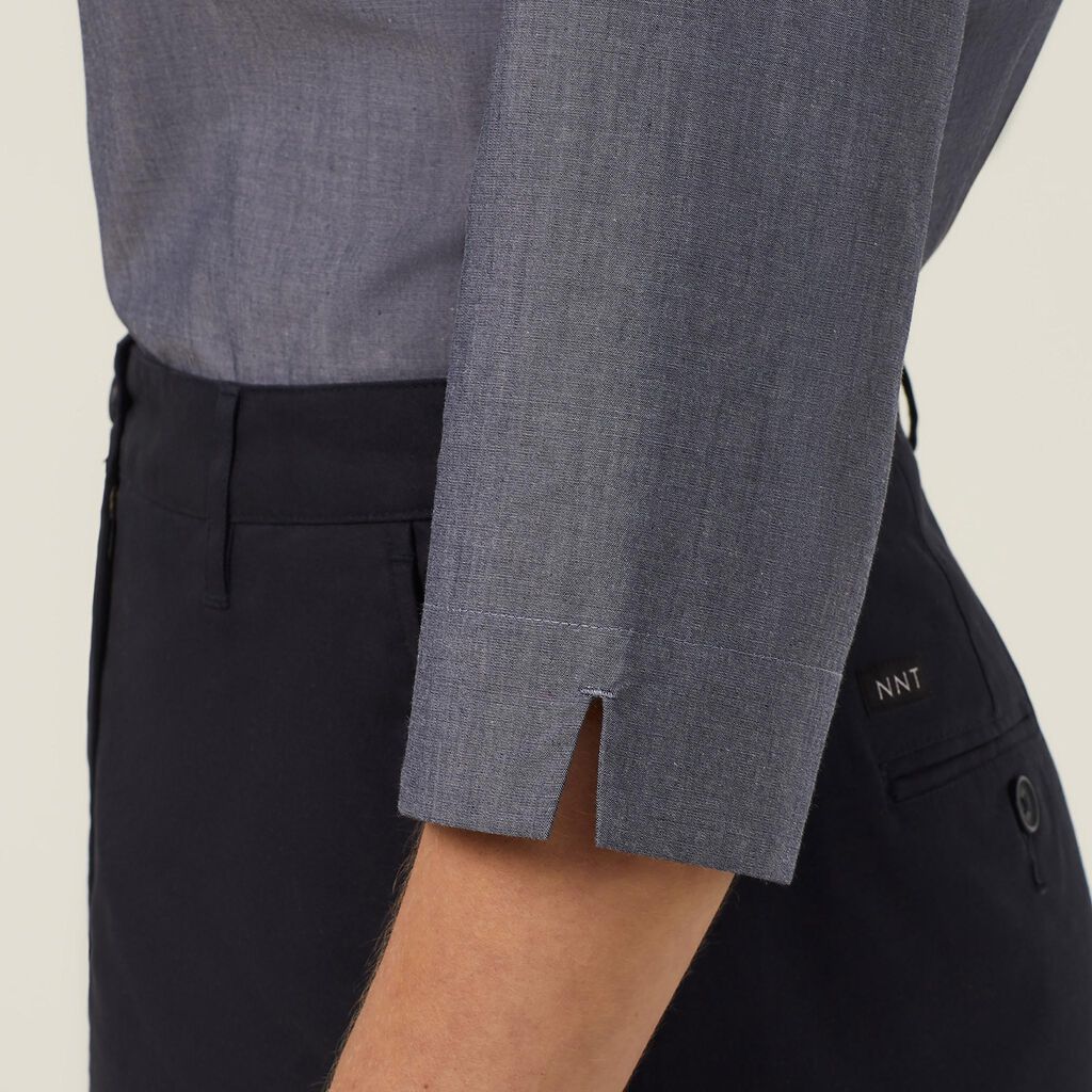 POLY COTTON END ON END 3/4 SLEEVE SHIRT