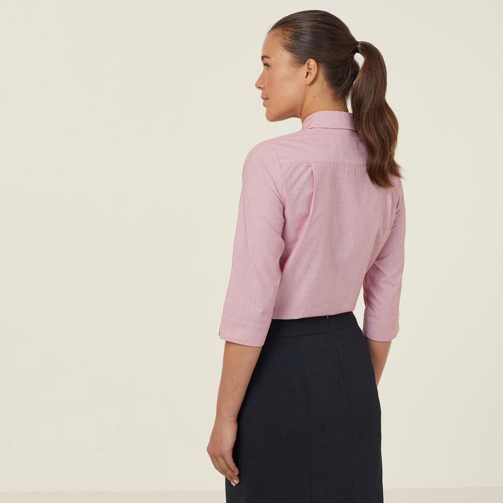 POLY COTTON END ON END 3/4 SLEEVE SHIRT