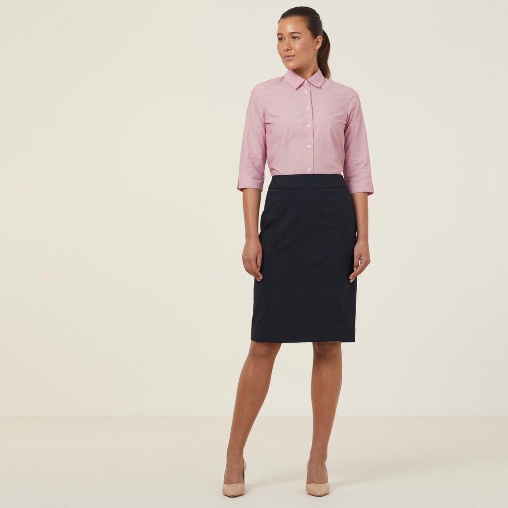 POLY COTTON END ON END 3/4 SLEEVE SHIRT