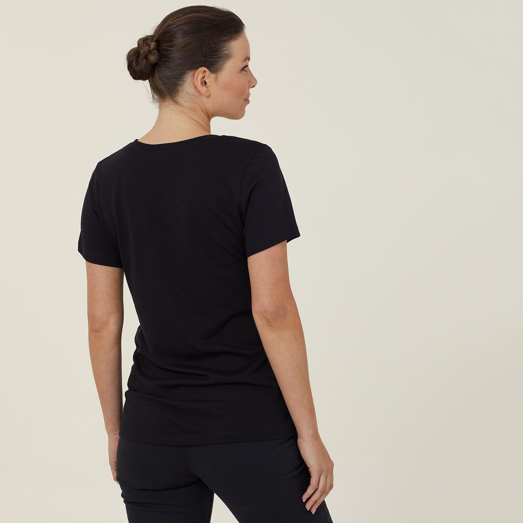 WOMEN'S COTTON JERSEY SHORT SLEEVE CREW NECK TEE