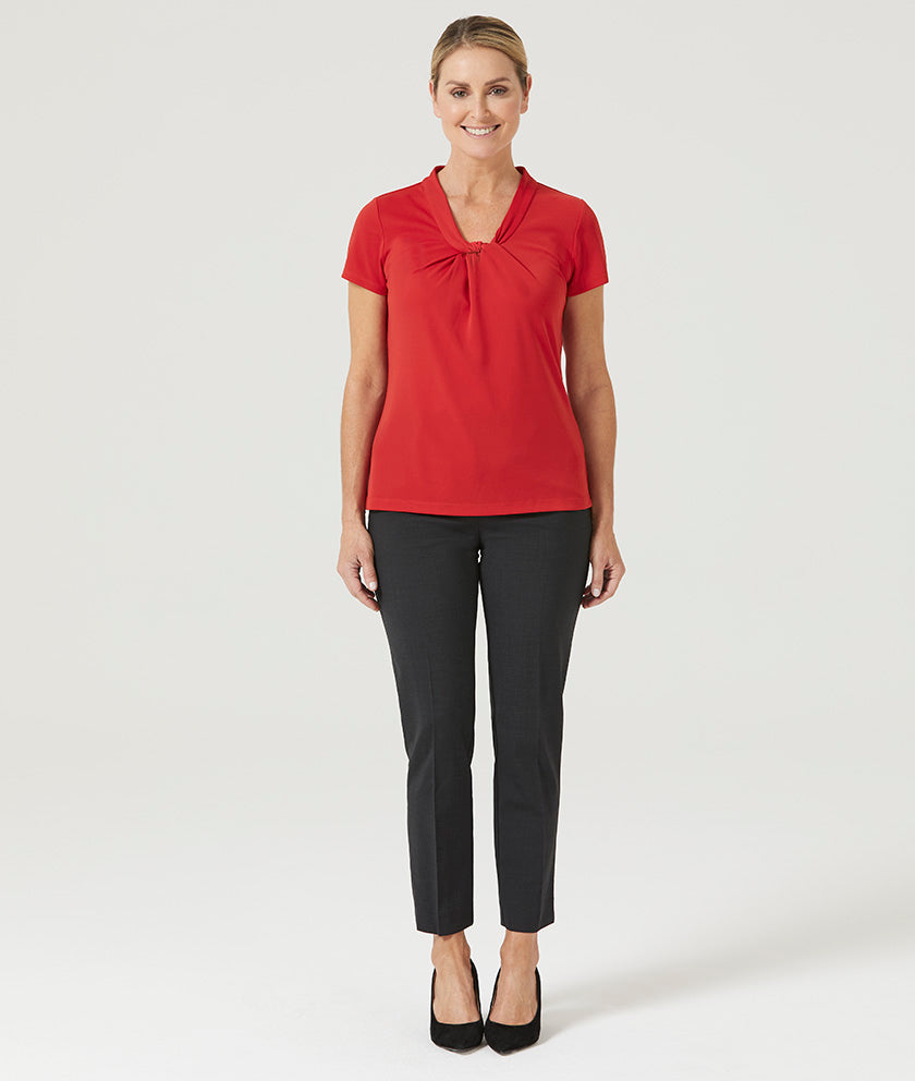 MATT JERSEY TWIST NECK TOP