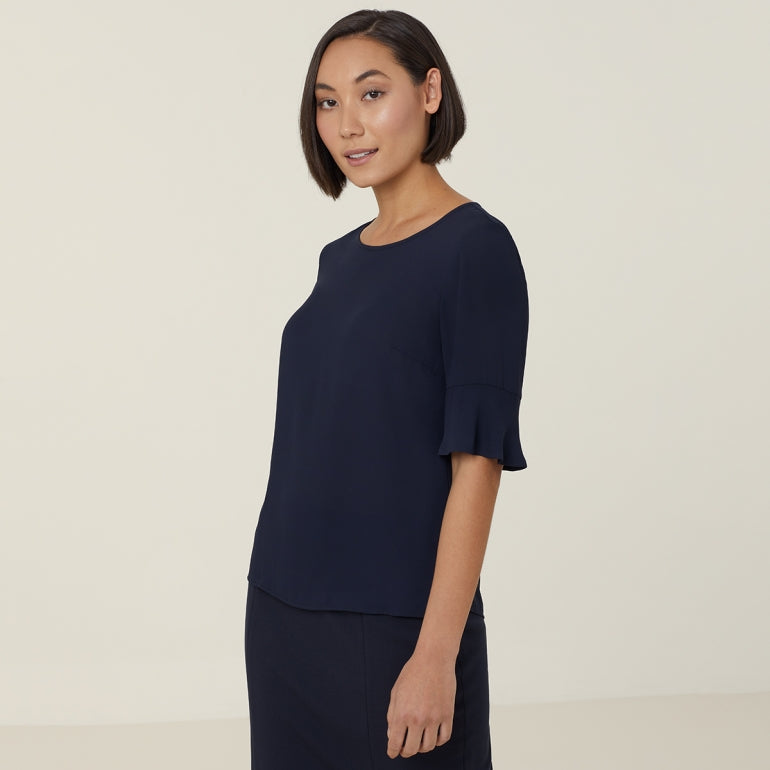 GEORGIE FLUTED SLEEVE TOP
