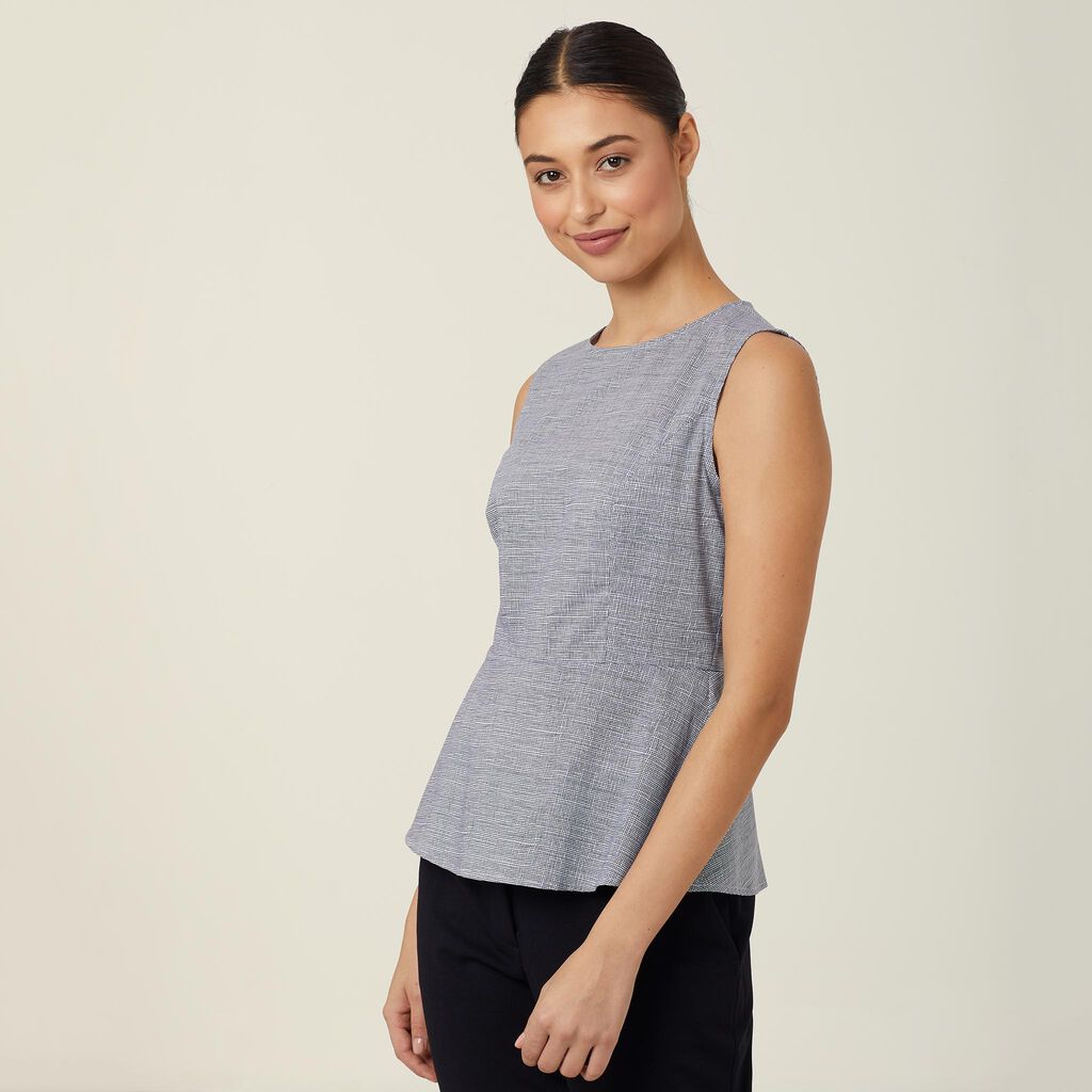 AVIGNON ABSTRACT PRINT SLEEVELESS SHELL TOP