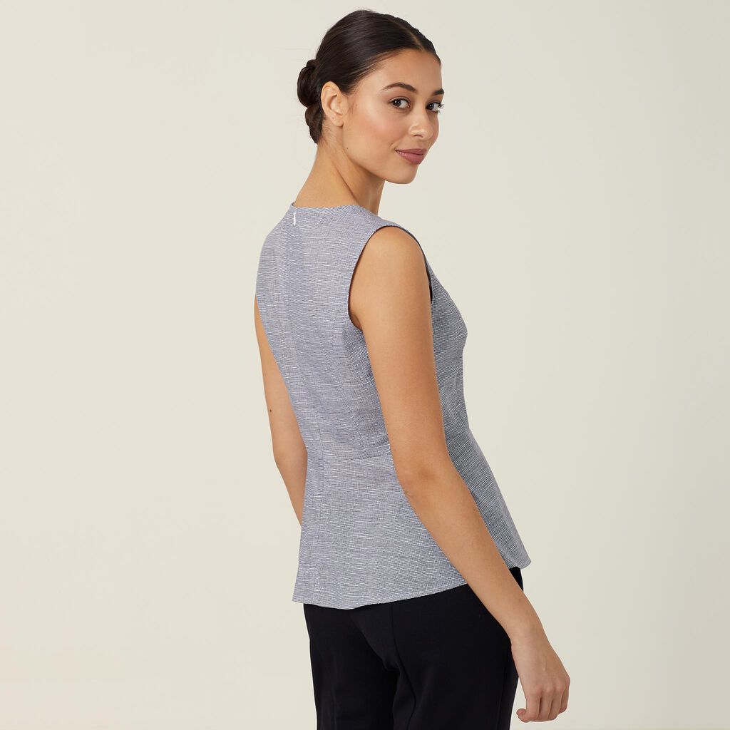 AVIGNON ABSTRACT PRINT SLEEVELESS SHELL TOP