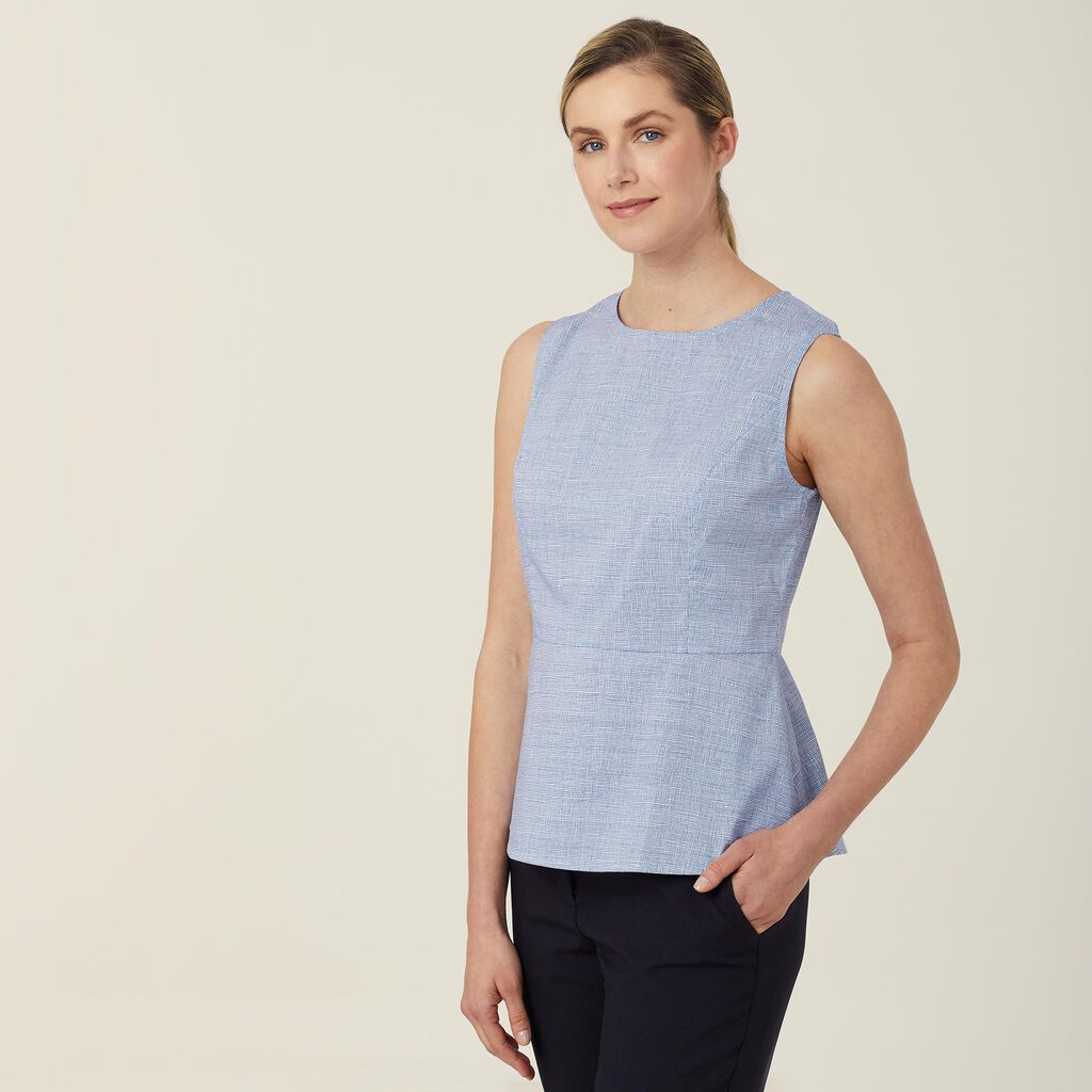 AVIGNON ABSTRACT PRINT SLEEVELESS SHELL TOP