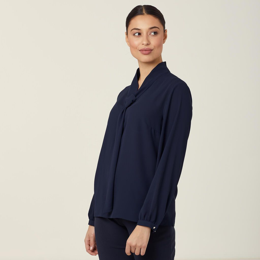 GEORGIE TIE NECK BLOUSE