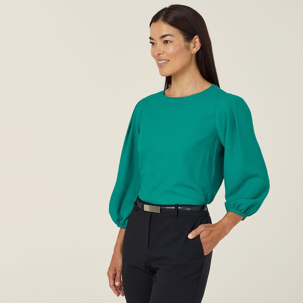 FRENCH GEORGETTE 3/4 SLEEVE TOP