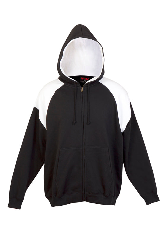 F303HZ-Mens Shoulder Contrast Zip Hoodie