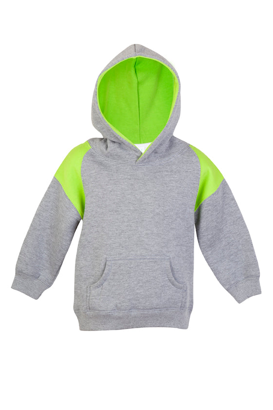 F335PP-Kids Shoulder Contrast Panel Hoodies