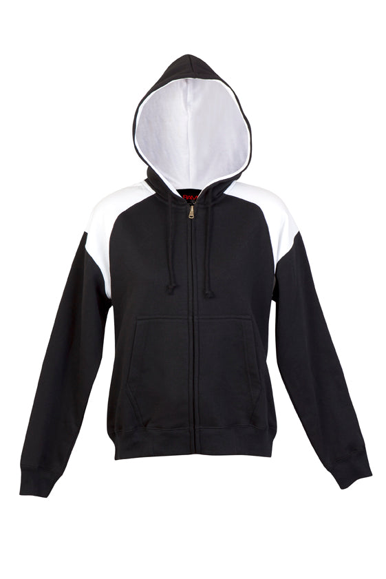 FZ33UN-Ladies/Juniors Shoulder Contrast ZIP Hoodie