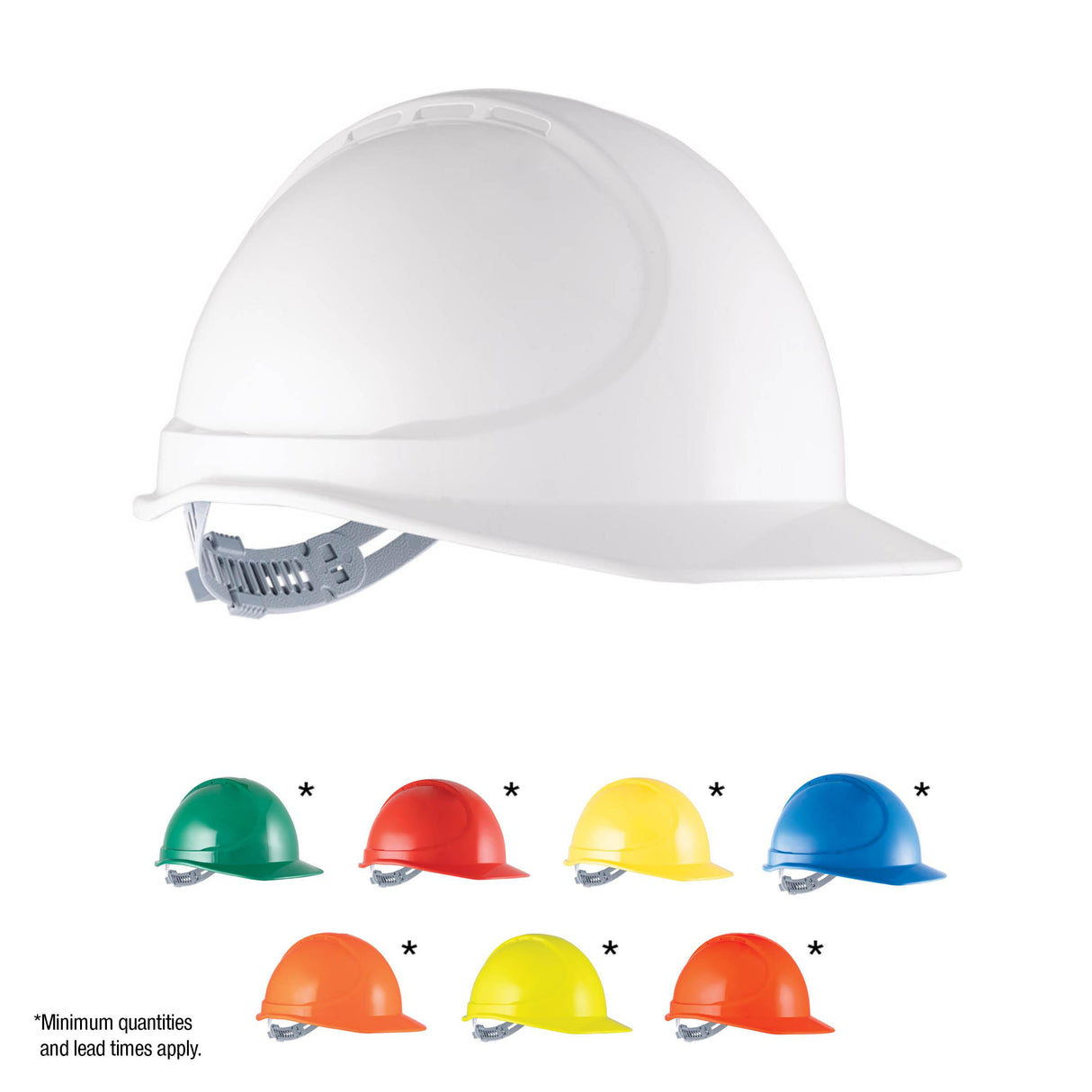 HPFPRGTE06-GTE6 Essential Type 1 ABS Non-Vented Hard Hat with Slide Lock Poly Cradle Harness