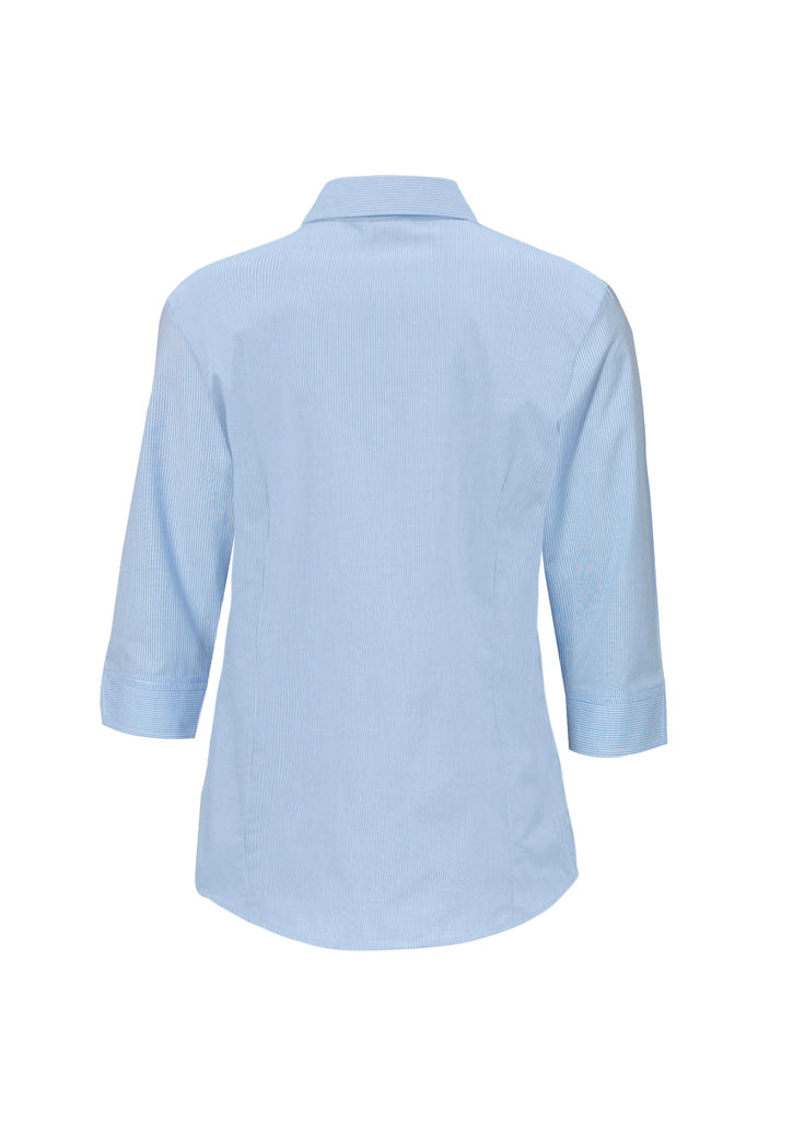 LB8200-Ladies Micro Check 3/4 Sleeve Shirt