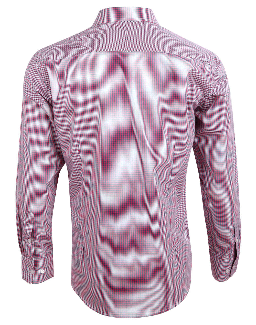 M7340L Men's Two Tone Mini Gingham Long Sleeve Shirt