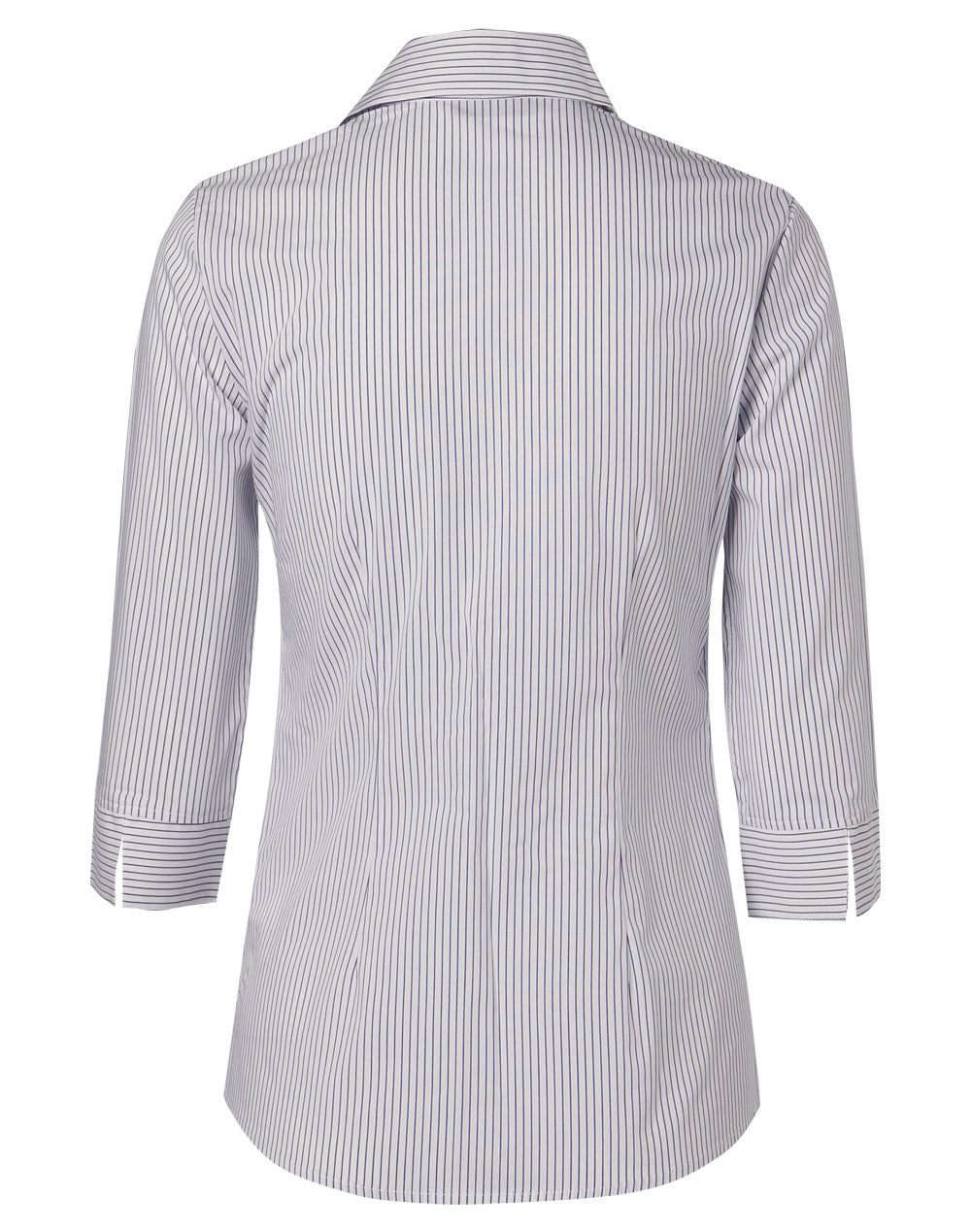 M8200Q Women's Ticking Stripe 3/4 Sleeve Shirt