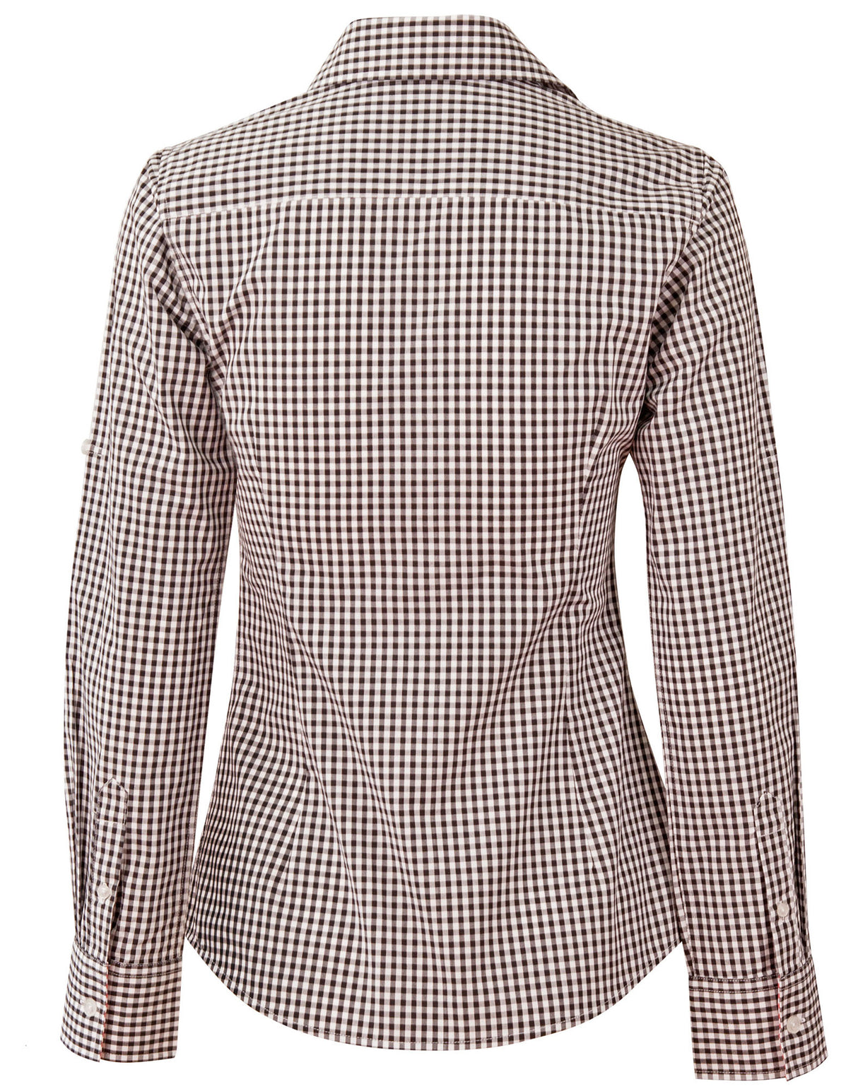 M8330L Ladies' Gingham Check Long Sleeve Shirt