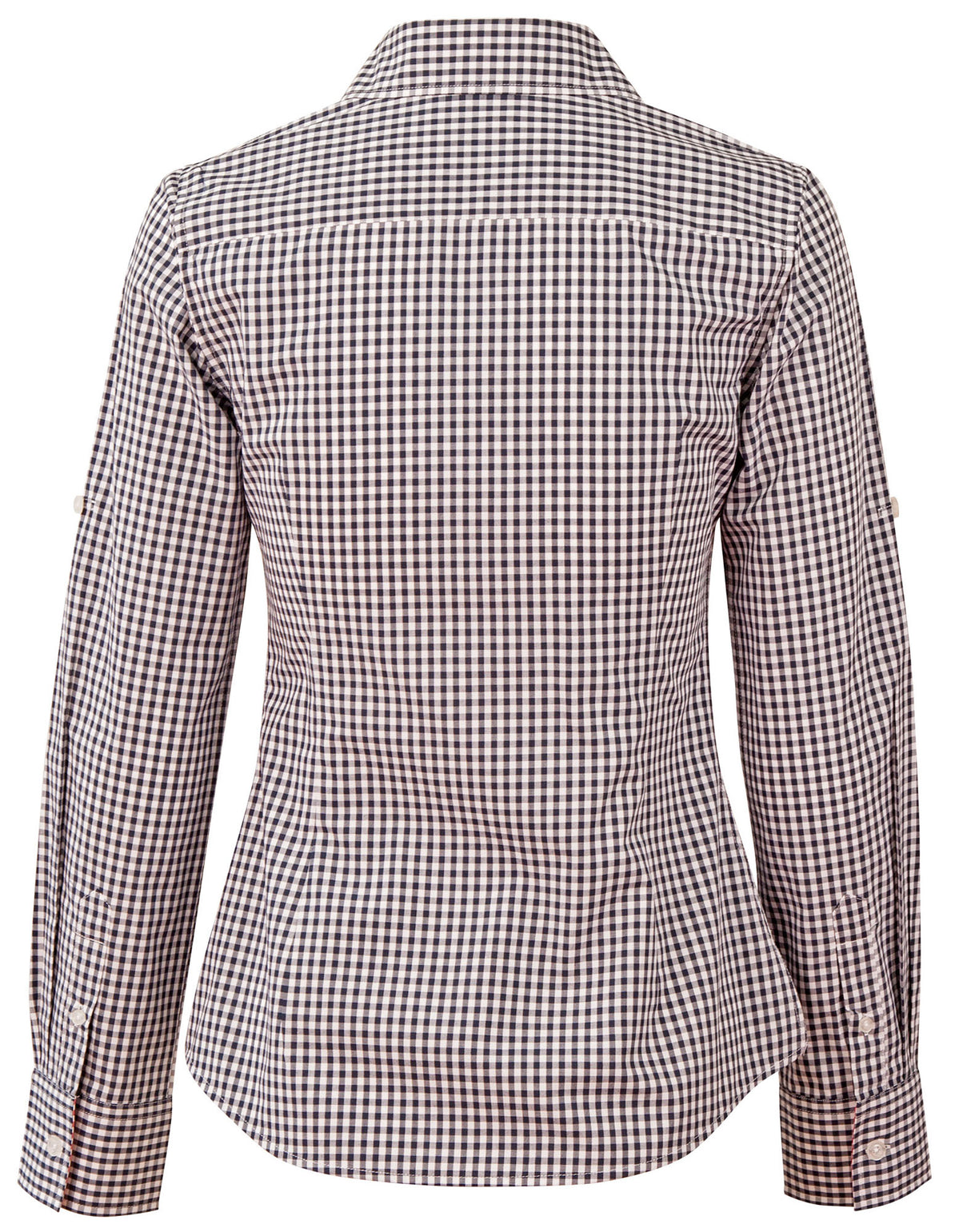 M8330L Ladies' Gingham Check Long Sleeve Shirt