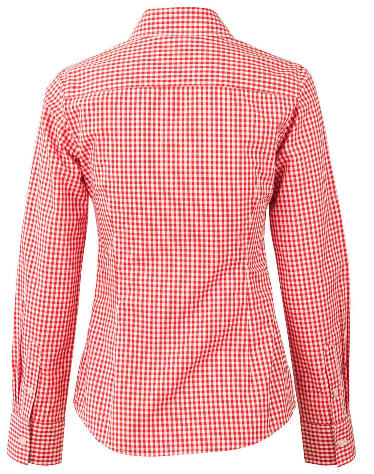 M8330L Ladies' Gingham Check Long Sleeve Shirt
