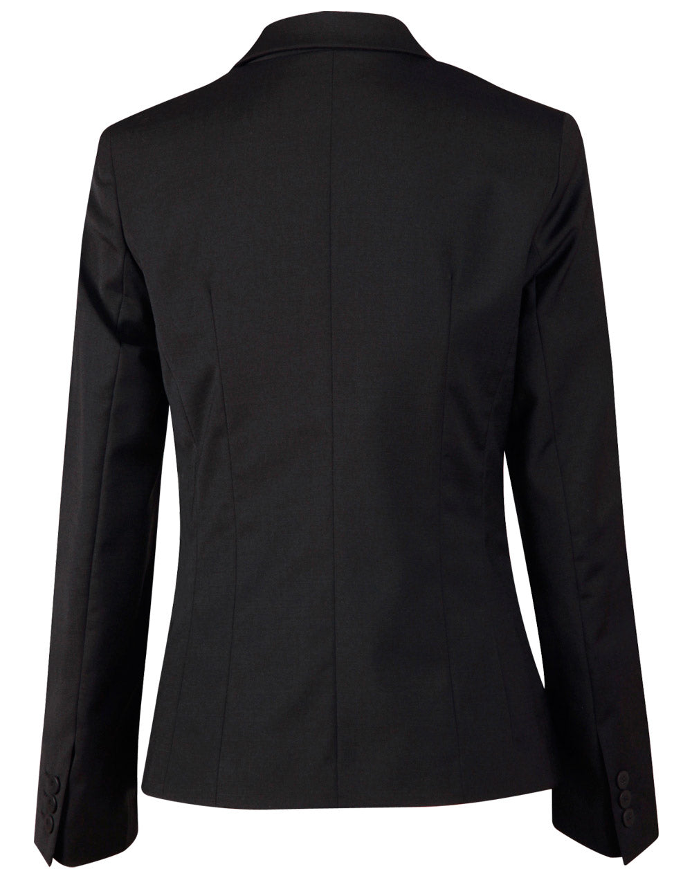 M9201 Ladies' Wool Blend Stretch One Button Cropped Jacket