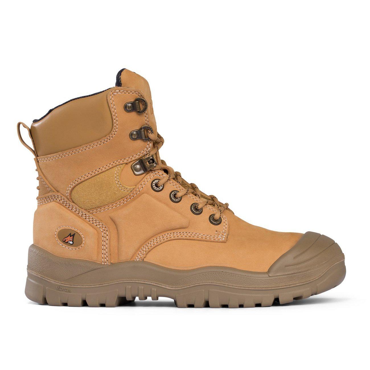 550050-High Leg Lace Up Boot w/ Scuff Cap-WHEAT