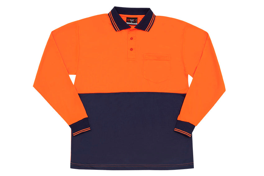 PS101L-Hi Vis Long Sleeve Polo