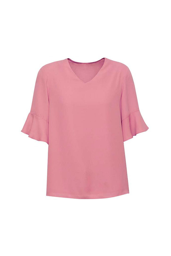 RB966LS-Aria Womens Fluted Sleeve Blouse