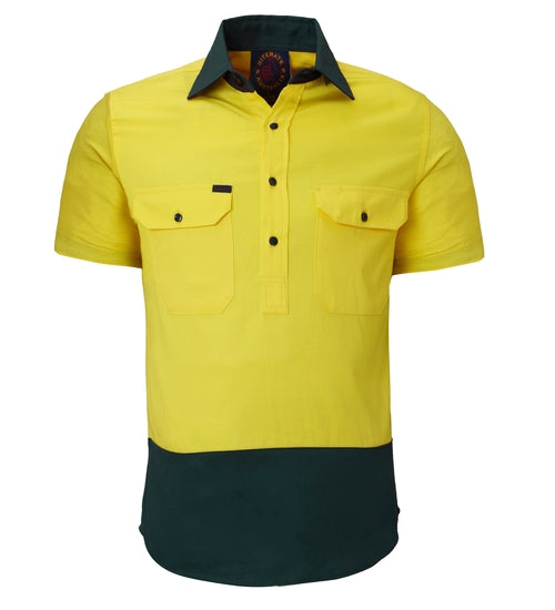 RM105CFS-2 Tone Closed Front S/S Shirt